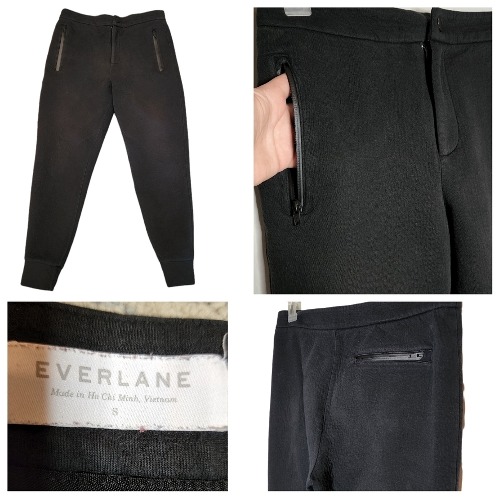 Everlane Black Cotton Jogger Pants Women's Size Small